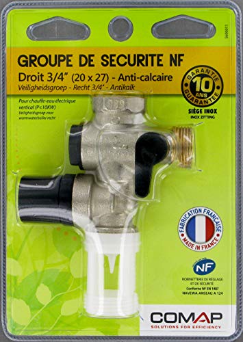 Comap S600011 Sicherheitsgruppe 3/4" gerade NF Edelstahl-Sitz-S600011, Ohne von Comap