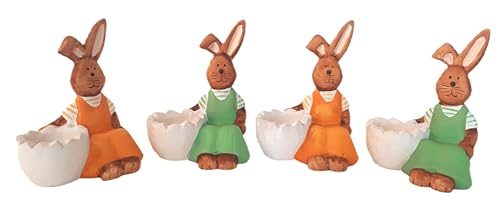 Comarco Sa Hase Eierbecher Terrakotta, Mehrfarbig, 12 cm von Pandecor