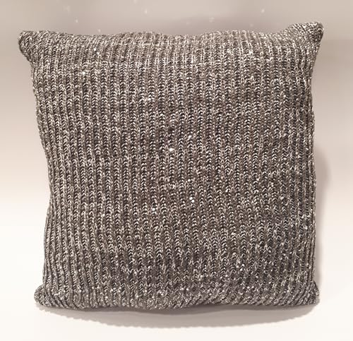 Comarco Sa Kissen grau mit silbernen Pailletten 45 x 45 cm von Comarco Sa