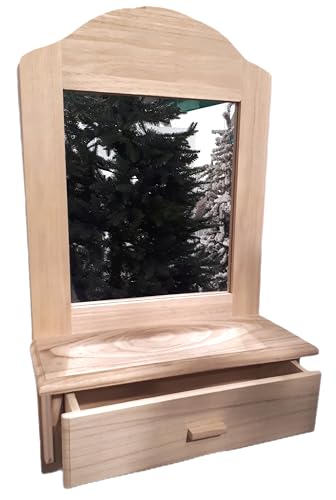 Comarco Sa Spiegel mit Regal aus rohem Holz zum Dekorieren 55 x 32 cm von Comarco Sa