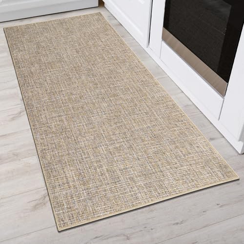 Comart, Teppich für Küche, Möbel, rutschfest, feine Textur, Beige, 50 x 120 cm von Comart