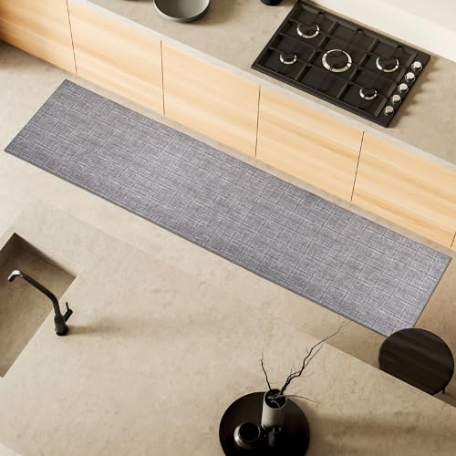 Comart, Teppich für Küche, Möbel, rutschfest, feine Textur, grau, 50 x 240 cm von Comart
