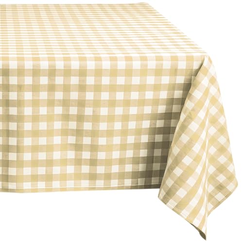 Comart, Tischdecke, rechteckig, 100% Polyester, schmutzabweisend, für Tisch, Küche, Beige, rechteckig, 132 x 228 cm von Comart