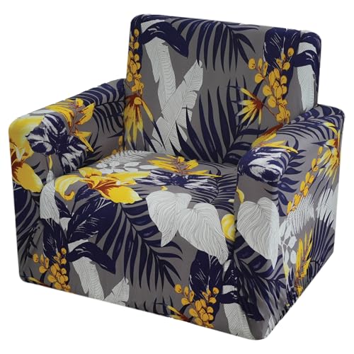 Comart - Fashion Sofabezug - Sesselbezug für 1-Sitzer - elastisch mit Armlehnen - Rutschfester Bezug - Flecken- und Kratzschutz - Atmungsaktiv - Maschinenwaschbar - Tropical Hellblau von Comart