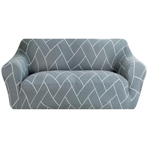 Comart - Fashion Sofabezug – Sofabezug für 3-Sitzer-Sofa – elastisch mit Armlehnen – Rutschfester Bezug – schmutzabweisend und Kratzfest – atmungsaktiv – maschinenwaschbar – geometrisches Grau Comart - Fashion Sofabezug – Sofabezug für 3-Sitzer-Sofa – elastisch mit Armlehnen – Rutschfester Bezug – schmutzabweisend und Kratzfest – atmungsaktiv – maschinenwaschbar – geometrisches Grau von Comart