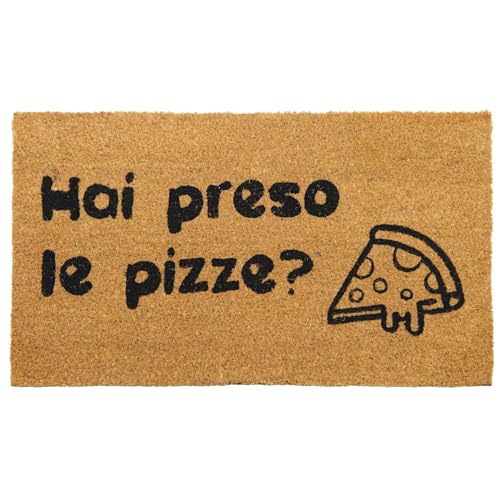 Comart - Kokosmatte Gag - 40 x 70 cm - Lustige Fußmatte mit lustigen Sprüchen - für den Innen- und Außenbereich - rutschfeste Unterseite - Einfache Reinigung - Wohnkultur und Geschenke - Pizzen Comart - Kokosmatte Gag - 40 x 70 cm - Lustige Fußmatte mit lustigen Sprüchen - für den Innen- und Außenbereich - rutschfeste Unterseite - Einfache Reinigung - Wohnkultur und Geschenke - Pizzen von Comart
