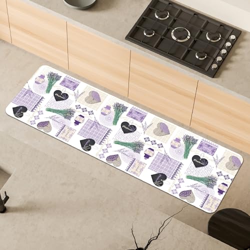 Comart - Küchenteppich Malaga - Läufer 100% PVC - Schmutzabweisend - rutschfest - Wasserdicht - Maschinenwaschbarer Teppich - Moderner Flur für Küche und Flur - Lavendel - 55 x 170 cm Comart - Küchenteppich Malaga - Läufer 100% PVC - Schmutzabweisend - rutschfest - Wasserdicht - Maschinenwaschbarer Teppich - Moderner Flur für Küche und Flur - Lavendel - 55 x 170 cm von Comart