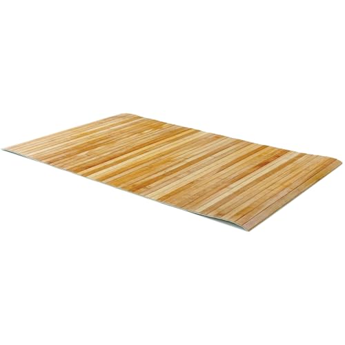 Comart - Küchenteppich aus Bambus – 50 x 230 cm – rutschfeste Unterseite – waschbar – behandelter Naturbambus – Spritzwassergeschützt – Mehrzweck-Läufer – Matter Holzeffekt – bunter Bambus – Natur Comart - Küchenteppich aus Bambus – 50 x 230 cm – rutschfeste Unterseite – waschbar – behandelter Naturbambus – Spritzwassergeschützt – Mehrzweck-Läufer – Matter Holzeffekt – bunter Bambus – Natur von Comart