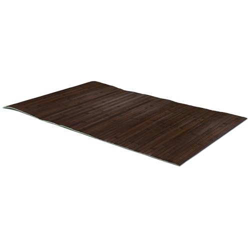 Comart - Küchenteppich aus Bambus – 50 x 270 cm – rutschfeste Unterseite – waschbar – behandelter Naturbambus – Spritzwassergeschützt – Mehrzweck-Läufer – Matter Holzeffekt – bunter Bambus – Choco von Comart