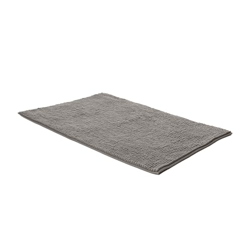 Comart - Shaggy Badezimmerteppich - Super saugfähige Matte - rutschfest - Maschinenwaschbar - Ultraweich - Moderne Dusch- oder Badewannenmatten - Wasserabsorbierend - 3D-Textur - Grau - 40 x 60 cm von Comart
