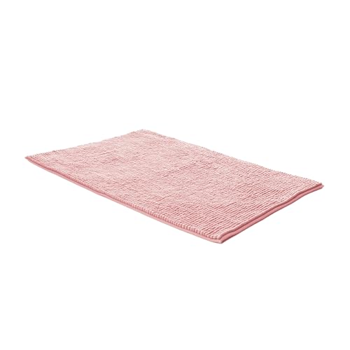 Comart - Shaggy Badezimmerteppich - Super saugfähige Matte - rutschfest - Maschinenwaschbar - Ultraweich - Moderne Dusch- oder Badewannenmatten - Wasserabsorbierend - 3D-Textur - Rosa - 45 x 75 cm von Comart