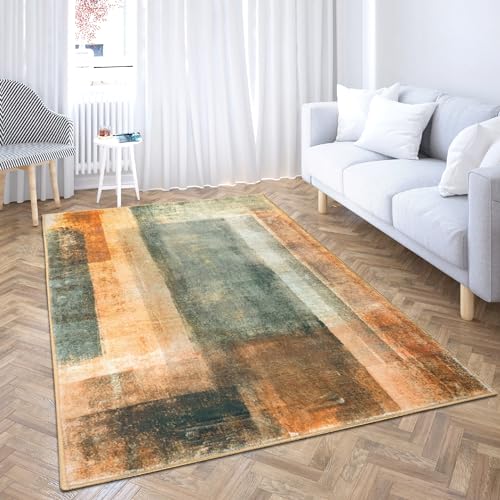 Comart Teppich Shedir d'Decor, Grau und Orange, für Wohnzimmer, Badezimmer, Schlafzimmer, 60 x 120 cm von Comart