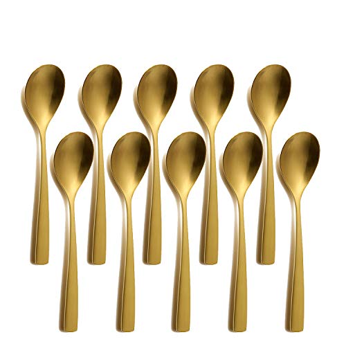 10er SET COMAS 6100 Kaffeelöffel BARCELONA GOLD Edelstahl 18/10 / PVD-Beschichtung/Gold-Finish von Comas