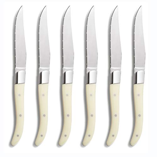 Comas Steakmesser ACR White 6er Set, Fleischmesser, Edelstahl, Acryl, Weiß, 22.5 cm, 7442 von Comas