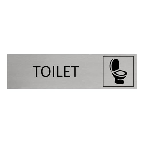 CombiCraft Alu Türschild WC 165 x 45 mm 0,5 mm stark mit doppelseitigem Klebeband 1 Stück silbernes Aluminium Türschild CombiCraft Alu Türschild WC 165 x 45 mm 0,5 mm stark mit doppelseitigem Klebeband 1 Stück silbernes Aluminium Türschild von CombiCraft