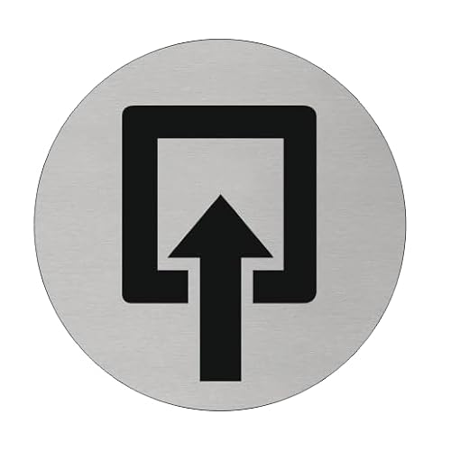 CombiCraft Aluminium Türschild 'Eingang' 75mm Durchmesser - Schwarzes Piktogramm zur Eingangskennzeichnung - Mit 3M-Klebeband - Geeignet für Unternehmen, Geschäfte, Büros und öffentliche Orte. CombiCraft Aluminium Türschild 'Eingang' 75mm Durchmesser - Schwarzes Piktogramm zur Eingangskennzeichnung - Mit 3M-Klebeband - Geeignet für Unternehmen, Geschäfte, Büros und öffentliche Orte. von CombiCraft