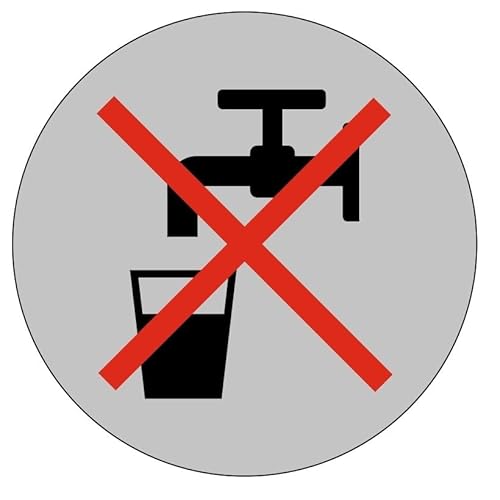 CombiCraft Aluminium Türschild 'Kein Trinkwasser' - Klares Symbol - 75mm Durchmesser - Einfache Befestigung mit 3M-Klebeband - Geeignet für Büros, Unternehmen und öffentliche Räume CombiCraft Aluminium Türschild 'Kein Trinkwasser' - Klares Symbol - 75mm Durchmesser - Einfache Befestigung mit 3M-Klebeband - Geeignet für Büros, Unternehmen und öffentliche Räume von CombiCraft