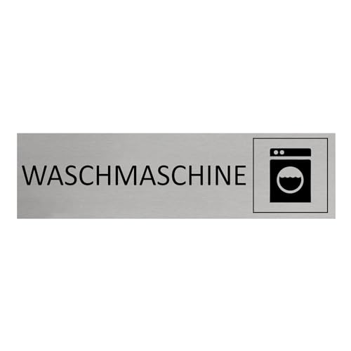 CombiCraft Aluminium Türschild Waschmaschine 165x45mm mit 3M-Tape zur Befestigung, einfache Kennzeichnung von Räumen und Bereichen CombiCraft Aluminium Türschild Waschmaschine 165x45mm mit 3M-Tape zur Befestigung, einfache Kennzeichnung von Räumen und Bereichen von CombiCraft