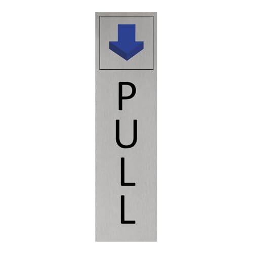 CombiCraft Pull Türschild blau Pfeil 165 x 45 mm, 1 Stück, 0,5 mm dick, doppelseitiges Klebeband, silbernes Aluminium-Türschild, innen und außen CombiCraft Pull Türschild blau Pfeil 165 x 45 mm, 1 Stück, 0,5 mm dick, doppelseitiges Klebeband, silbernes Aluminium-Türschild, innen und außen von CombiCraft