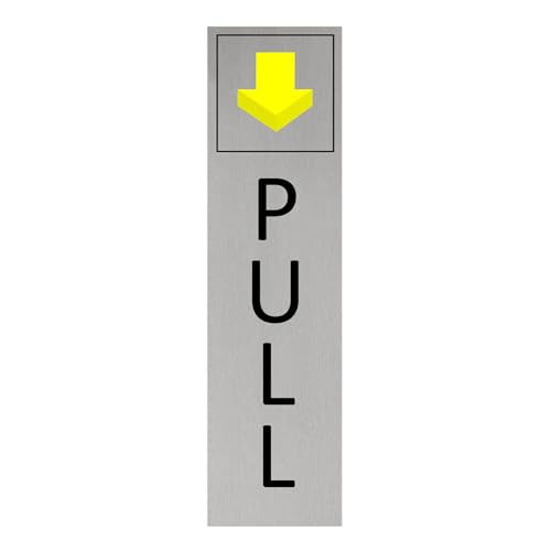 CombiCraft Pull Türschild gelber Pfeil 165 x 45 mm 1 Stück 0,5 mm stark doppelseitiges Klebeband silbernes Aluminium-Türschild innen und außen CombiCraft Pull Türschild gelber Pfeil 165 x 45 mm 1 Stück 0,5 mm stark doppelseitiges Klebeband silbernes Aluminium-Türschild innen und außen von CombiCraft