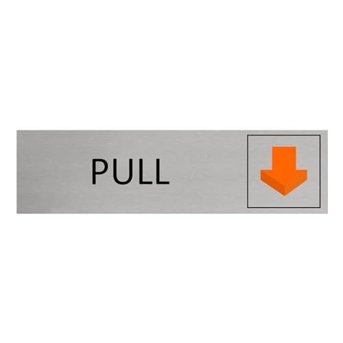 CombiCraft Pull Türschild orange Pfeil 165 x 45 mm 1 Stück 0,5 mm stark doppelseitiges Klebeband silbernes Aluminium-Türschild innen und außen CombiCraft Pull Türschild orange Pfeil 165 x 45 mm 1 Stück 0,5 mm stark doppelseitiges Klebeband silbernes Aluminium-Türschild innen und außen von CombiCraft