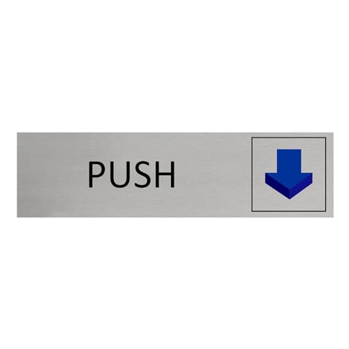 CombiCraft Push Türschild Blau Pfeil 165 x 45 mm 1 Stück 0,5 mm stark Doppelseitiges Klebeband silbernes Aluminium Türschild Innen und Außen CombiCraft Push Türschild Blau Pfeil 165 x 45 mm 1 Stück 0,5 mm stark Doppelseitiges Klebeband silbernes Aluminium Türschild Innen und Außen von CombiCraft