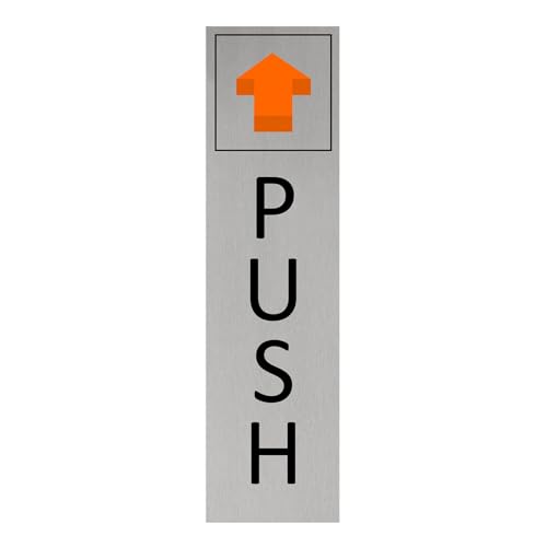 CombiCraft Push Türschild Orange Pfeil 165 x 45 mm 1 Stück 0,5 mm dick Doppelseitiges Klebeband silbernes Aluminium Türschild Innen und Außen CombiCraft Push Türschild Orange Pfeil 165 x 45 mm 1 Stück 0,5 mm dick Doppelseitiges Klebeband silbernes Aluminium Türschild Innen und Außen von CombiCraft
