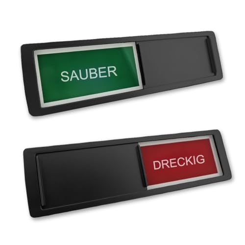 CombiCraft Schiebeschild 'Sauber-Dreckig' in einem schwarzen Kunststoffschiebeprofil ca. 178x50mm- Pro Stück CombiCraft Schiebeschild 'Sauber-Dreckig' in einem schwarzen Kunststoffschiebeprofil ca. 178x50mm- Pro Stück von CombiCraft