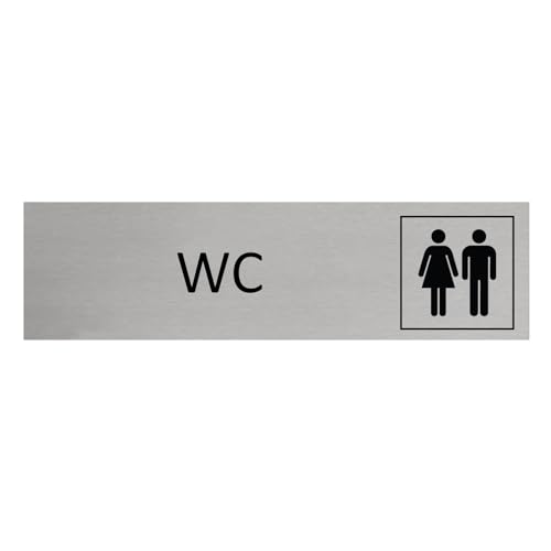 CombiCraft WC Türschild Alu 165x45 mit Klebeband CombiCraft WC Türschild Alu 165x45 mit Klebeband von CombiCraft