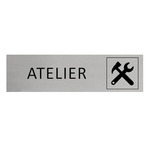 Türschild CombiCraft Atelier Aluminium 165x45 mit Klebeband Türschild CombiCraft Atelier Aluminium 165x45 mit Klebeband von CombiCraft