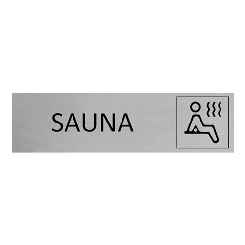 Türschild CombiCraft Sauna aus Aluminium 165 x 45 mm, mit Klebeband Türschild CombiCraft Sauna aus Aluminium 165 x 45 mm, mit Klebeband von CombiCraft
