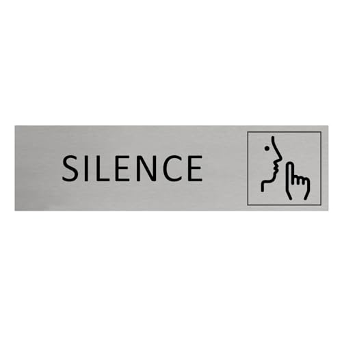 Türschild CombiCraft Silence aus Aluminium, 165 x 45 mm, mit Klebeband Türschild CombiCraft Silence aus Aluminium, 165 x 45 mm, mit Klebeband von CombiCraft