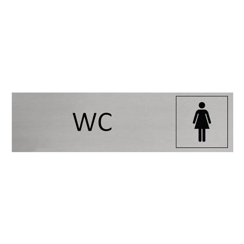 Türschild CombiCraft WC Frauen aus Aluminium 165 x 45 mm, mit Klebeband Türschild CombiCraft WC Frauen aus Aluminium 165 x 45 mm, mit Klebeband von CombiCraft