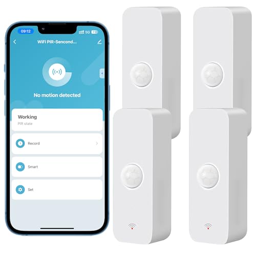 Comboss WLAN Bewegungssensor, intelligenter Bewegungssensor, Präsenzsensor. Funktioniert mit Alexa App, Echo-Geräten (4 Pack) von Comboss