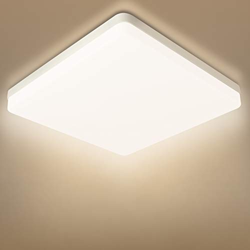 Combuh Deckenleuchte LED 48W 4320LM Deckenlampe für Schlafzimmer Wohnzimmer Neutralweiß 4000K Quadrat 30 * 30 * 4cm von Combuh