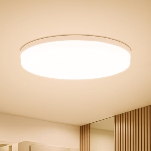 Combuh Led Deckenleuchten 30cm, 48W Sehr Helle Rund Deckenlampen Flach, Warmweiß 3000K Zimmerlampe, IP44 Wasserfest für Badezimmer Feuchtraum Flur Küche Treppenhaus, Bathroom Ceiling Light Combuh Led Deckenleuchten 30cm, 48W Sehr Helle Rund Deckenlampen Flach, Warmweiß 3000K Zimmerlampe, IP44 Wasserfest für Badezimmer Feuchtraum Flur Küche Treppenhaus, Bathroom Ceiling Light von Combuh