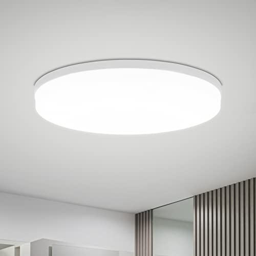 Combuh LED Deckenleuchte Rund 48W 4320LM, Flach Deckenlampe LED Badlampe Decke Ultra Dünn Lampen Deckenlampen für Schlafzimmer Wohnzimmer Küche Kaltweiß 6500K Ø30cm von Combuh