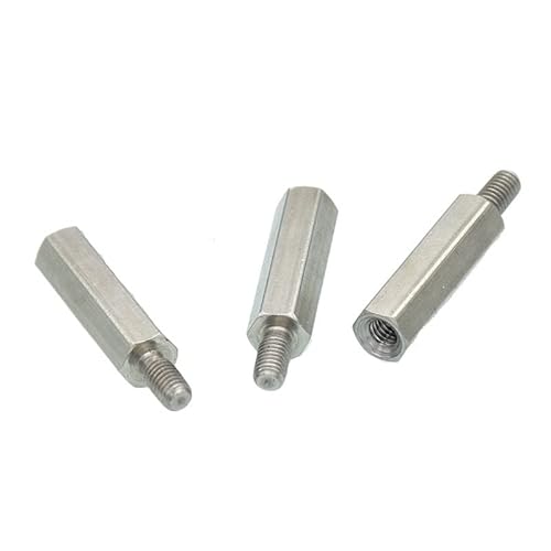 10 Stück M2.5 M3 M4 M5 M6 Edelstahl Hex Abstandshalter Stecker zu Buchse Distanzschraube (Color : 20mm, Size : M6(10PCS)) von Comcapy