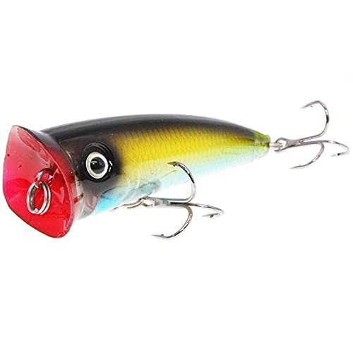 1pc Minnow Fishing Lure 75mm 10 g Topwater Hard Bait Wobbler Jig Köder Kurbelköder Karpfen Streifen Fischerei Tackle Swimbait (Color : NO4) von Comcapy