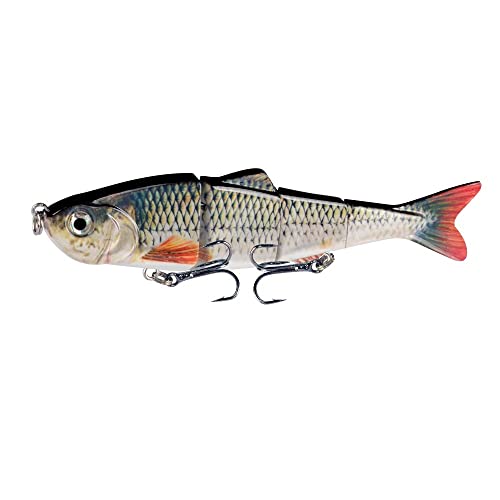 1pc sinkende Wobbler for 12 cm 18G Fischereiköder Multi-Gelenk Swimbait 4 Segment Künstlicher Köder Fischerei Tackle Köder (Color : 3) von Comcapy