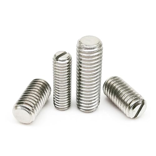5/10 Stück M1.2 M1.4 M1.6 M2 M2.5 M3 M4 M5 M6 M8 A2 304 Edelstahl Schlitzkopf Schlitz Flacher Endpunkt Stellschraube Madenschraube ohne Kopf (Color : 6mm_10pcs M4) von Comcapy
