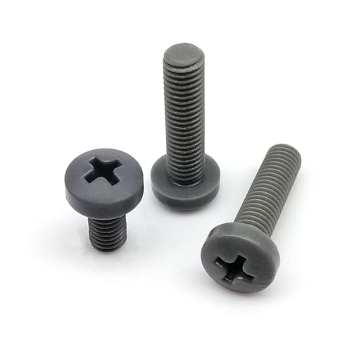 5/10 Stück M3 M4 M5 M6 M8 M10 Isolierte hochpräzise Präzisions-PVC-Nylon-Kunststoff-Kreuzschlitz-Rundkopfschraube (Color : 10mm_10pcs M4) von Comcapy