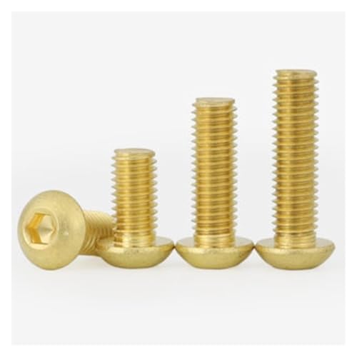 5-10 teile/los M2 M2.5 M3 M4 M5 M6 M8 ISO7380 Messing Linsenkopfschraube Messing Kopfschrauben (Color : 4mm, Size : M2.5 (10pcs)) von Comcapy