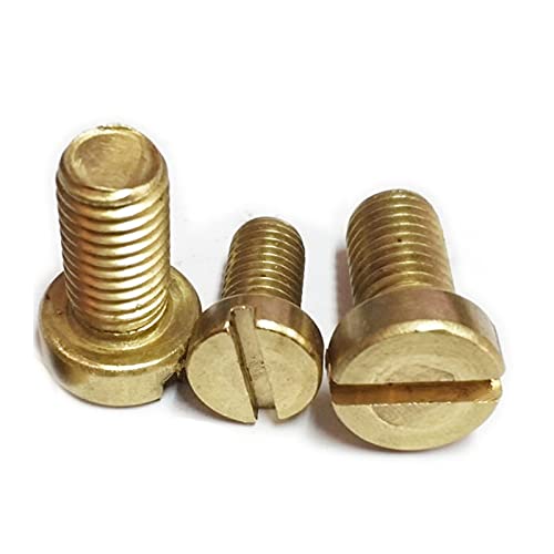 5–100 Stück M2 M2,5 M3 M4 M5 M6 M8 Messing-Schlitz-Zylinderschraube DIN84 Messingschraube Messingschraube GB65 (Color : M3x8 (80pcs)) von Comcapy