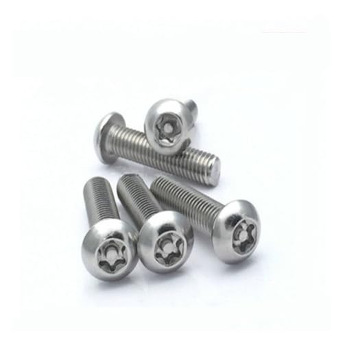 5-20 STÜCKE Pin Sicherheitsschraube M2 M2.5 M3 M4 M5 M6 M8 M10 A2 Edelstahl Torx Halbrundkopf Manipulationssichere Sicherheitsschraube Schrauben (Color : 25mm, Size : M4 20PCS) von Comcapy