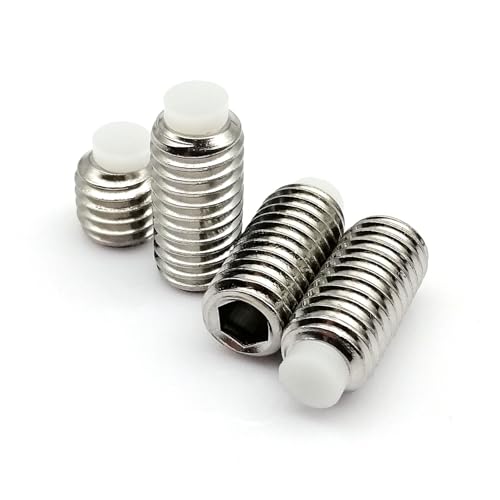 5 Stück M3 M4 M5 M6 M8 M10 304 A2-70 Edelstahl Kopf Sechskant Innensechskant Kunststoff Nylon Endpunkt Spitze Madenschraube Stellschraube (Color : 5pcs M10x16mm) von Comcapy