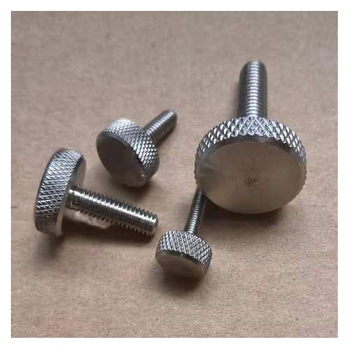 5 Stück M3 M4 M5 M6 M8 M10 DIN653 A2-70 304 Edelstahl Rändel Flachkopf Rändelschraube Handfest Computerschrauben (Color : 16mm, Size : M4 5PCS) von Comcapy