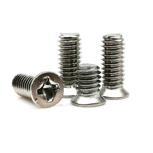 50 Stück M1.6 M2 M2.5 M3 M4 304 A2-70 Edelstahl Nonstandard Kreuzschlitz Senkkopfschraube mit kleinem Kopf (Size : M4x10x5.5mm) von Comcapy