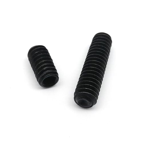 50 Stück UNC 2#-56 4#-40 5# 6#-32 8#-32 Schwarze Innensechskant-Innensechskant-Gewindestift-Gewindestift-Stellschraube (Color : 5/16"_8-32) von Comcapy