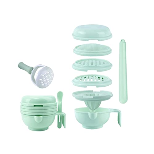 Babynahrung Stampfer, Babynahrung Mühle 8 in 1 Food Masher Maker tragbare Babyfuttermittel -Küchenprozessor -Smother -Schüssel -Gemüse Obst Ricer Mühle 8pcs/Set, Baby Fütterung Mühle von Comebachome